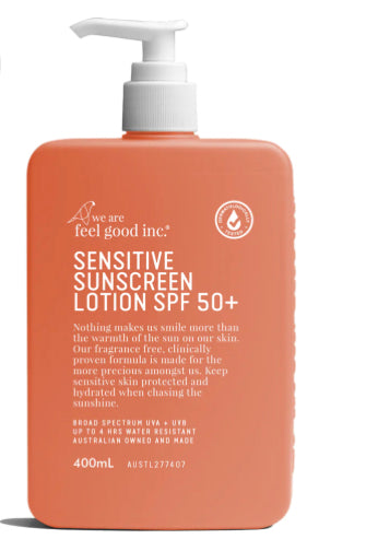 we are feel good inc || sensitive sunscreen 400ml