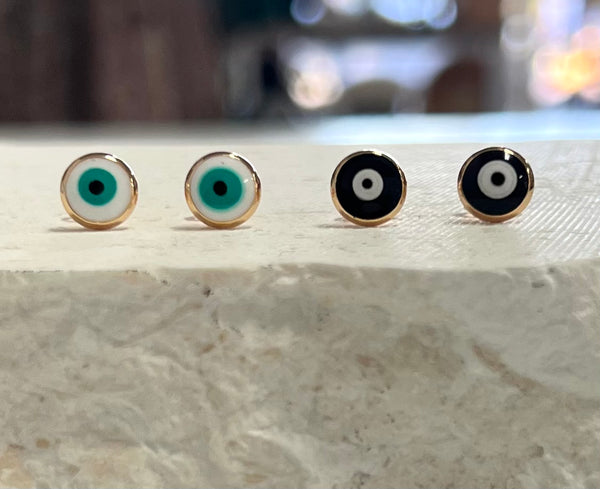 Turkish Evil Eye stud earrings