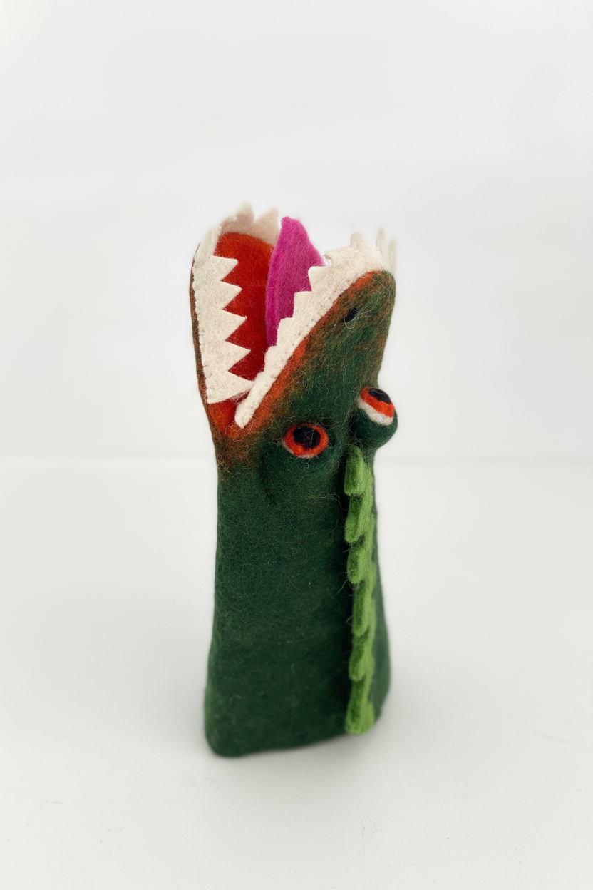 Felt Crocodile handpuppet
