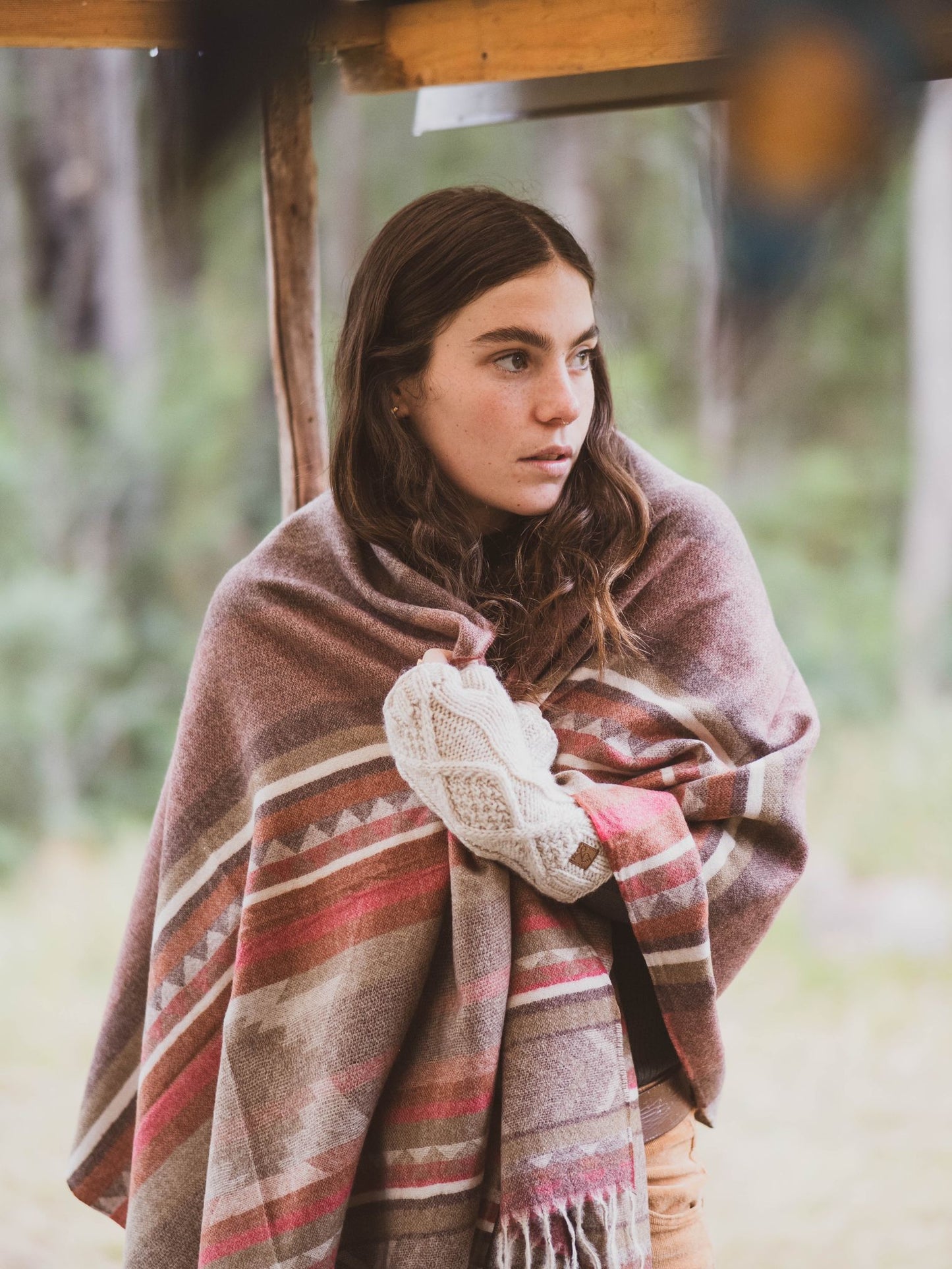 Hand knitted merino wool handwarmers