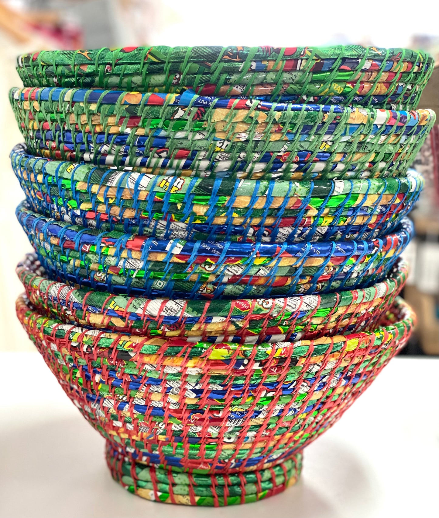 Extra large recycled rubbish bowl
