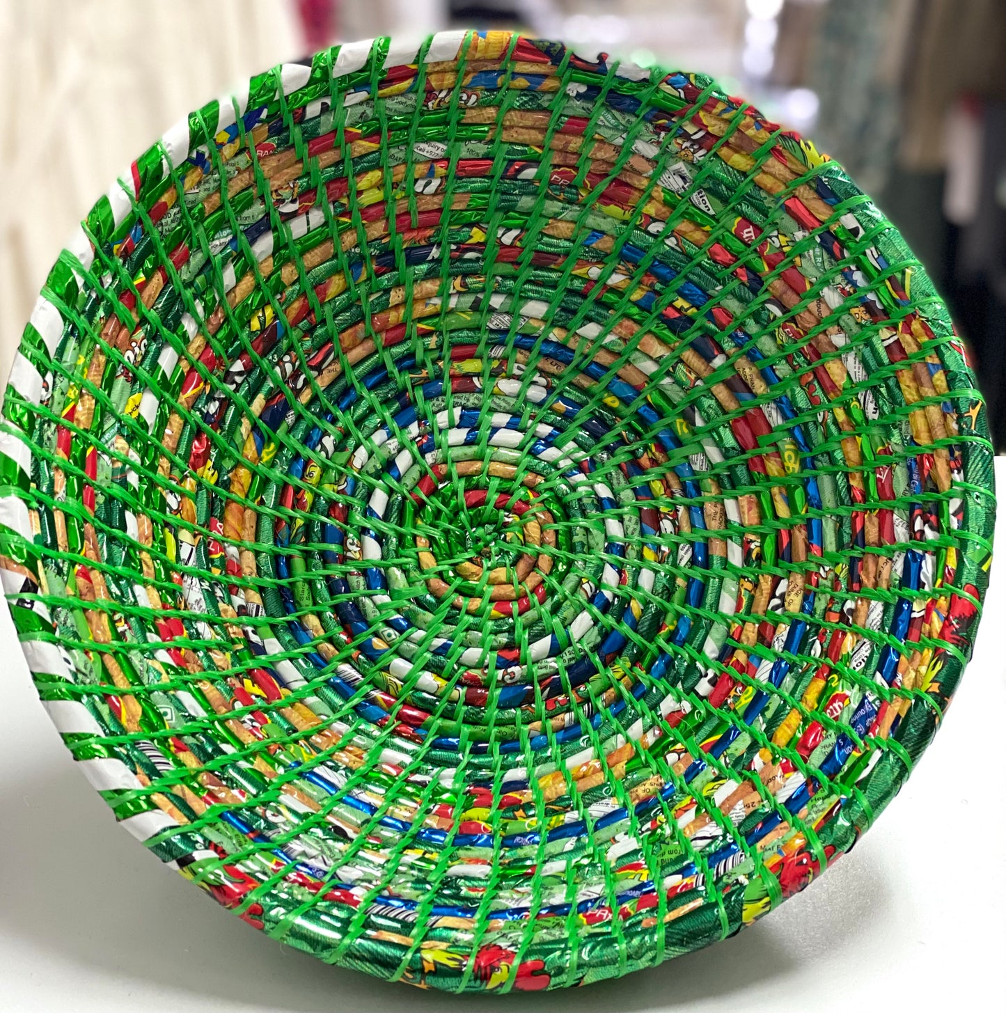Extra large recycled rubbish bowl
