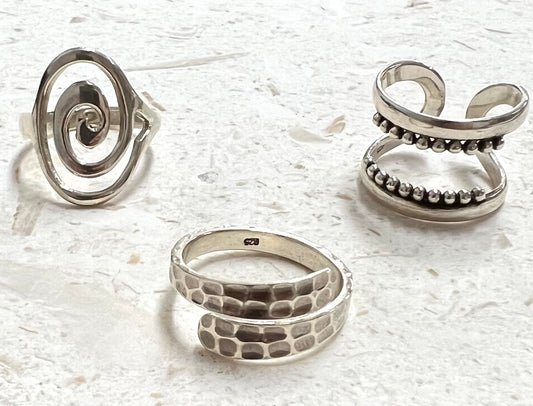 ethik jewellery || $65.00 silver rings