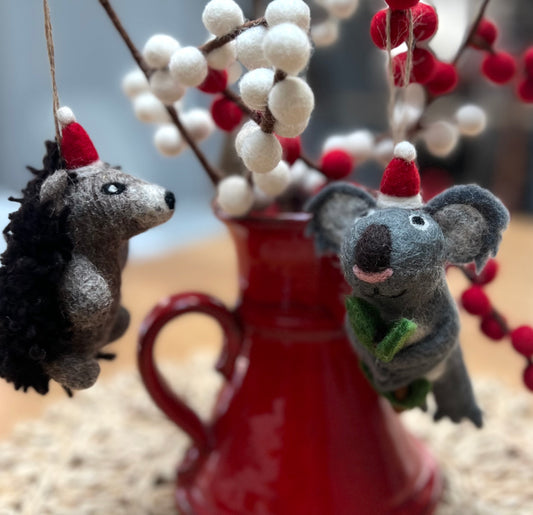 ethik felt || aussie animal xmas decorations