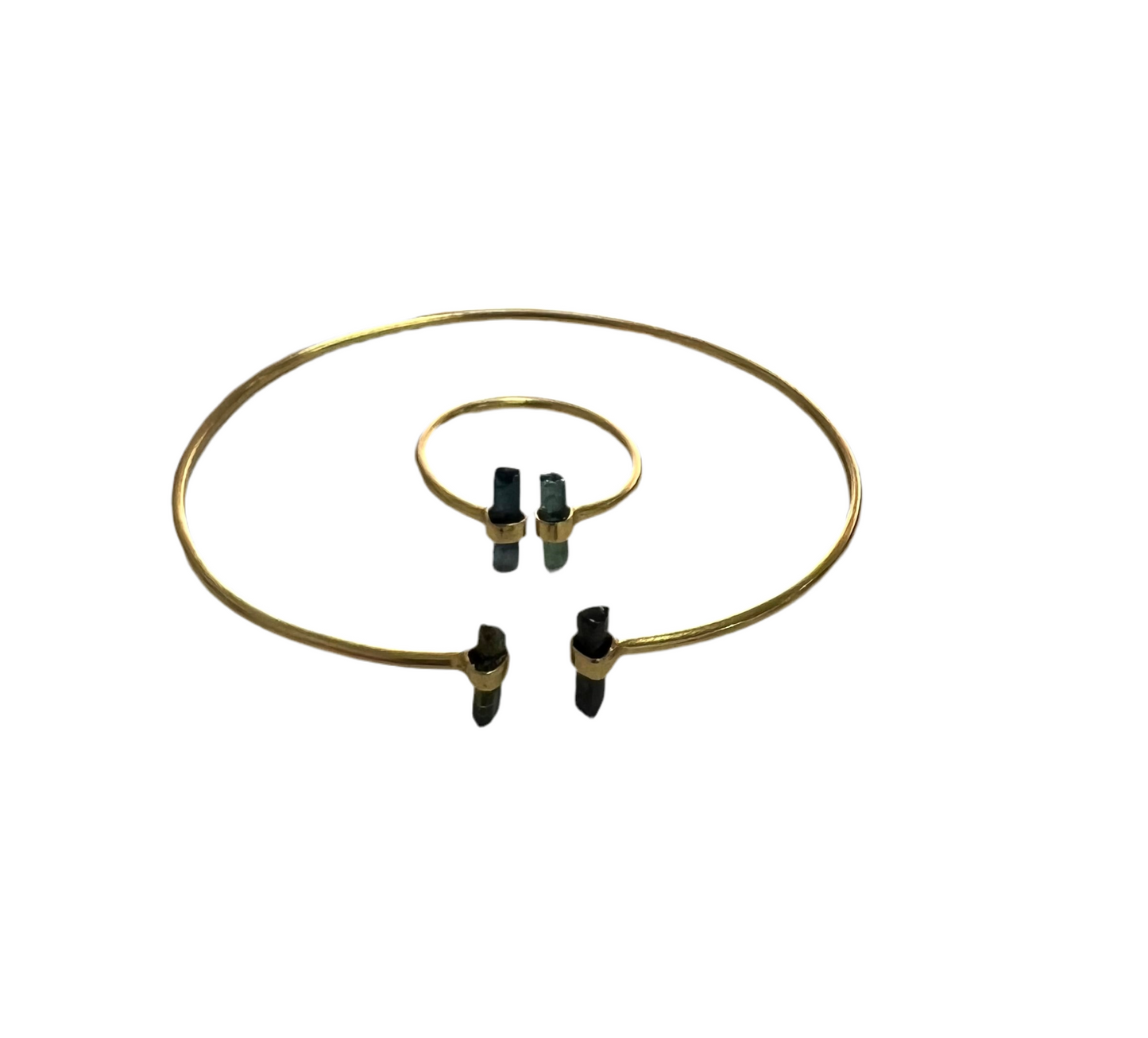 Jaipur gold jewellery || brass and tourmaline bangle