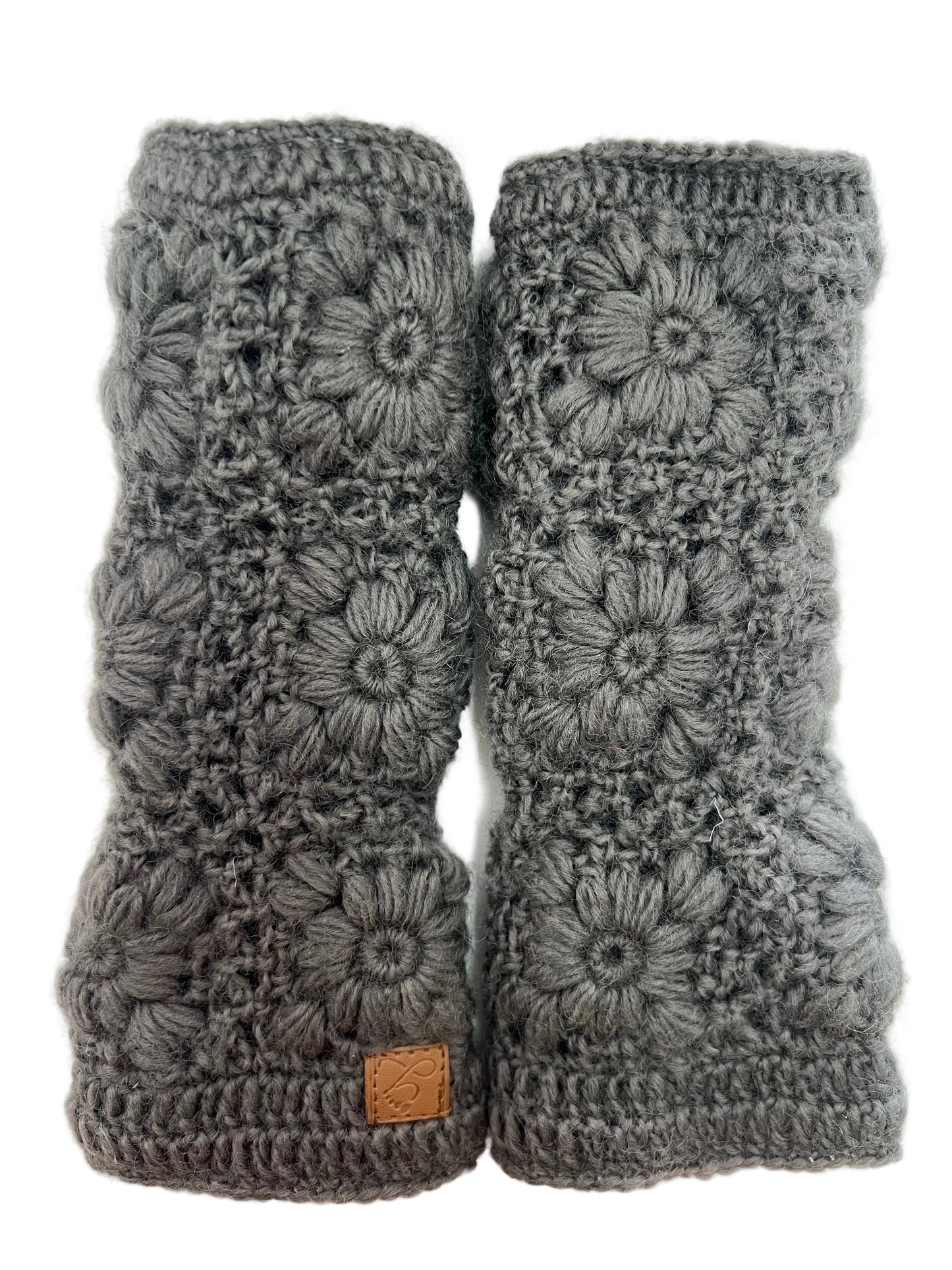 Crochet wool handwarmers