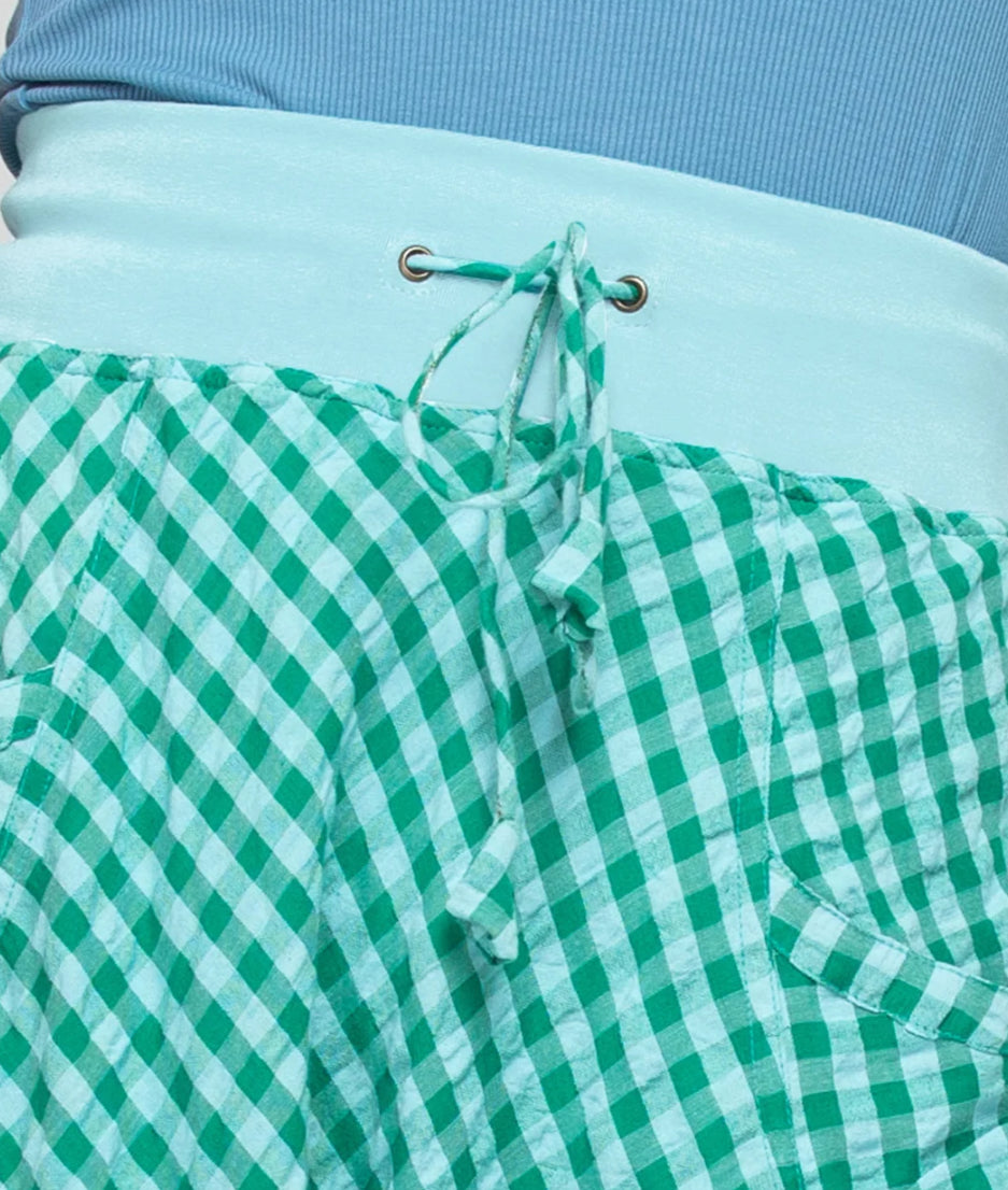 boomshankar || guru skirt || green seersucker