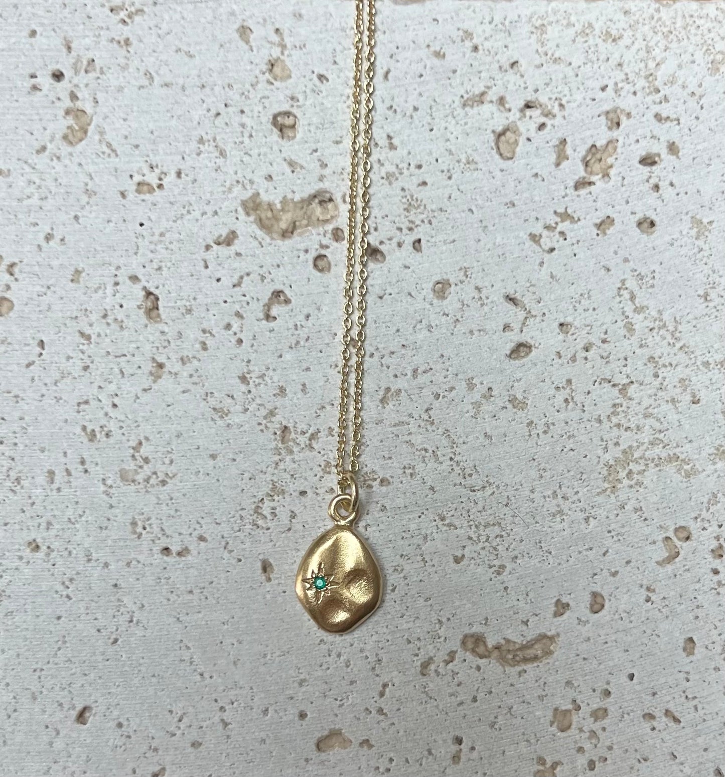 Jaipur gold jewellery || signet stone drop necklace