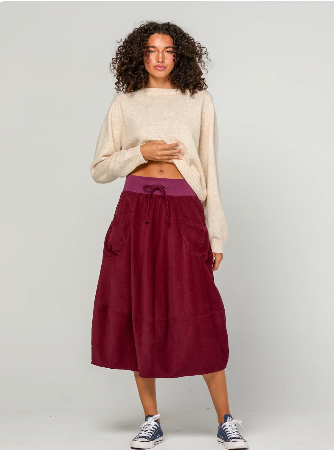 boomshankar || guru skirt || corduroy || merlot