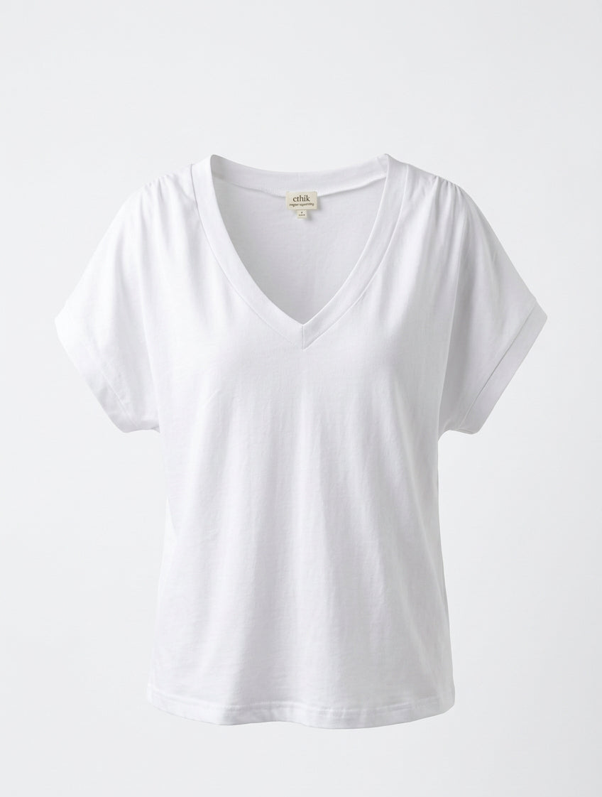 ethik organic cotton | relaxed v neck tee