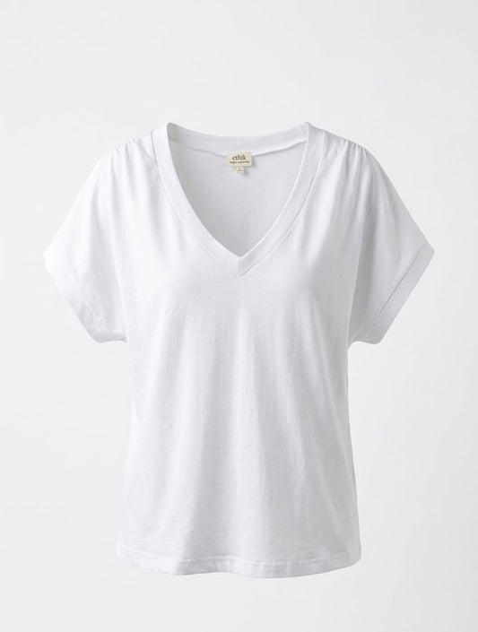 ethik organic cotton | relaxed v neck tee