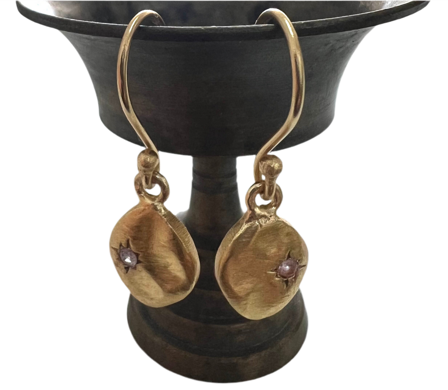 Jaipur gold jewellery || signet stone drop earring