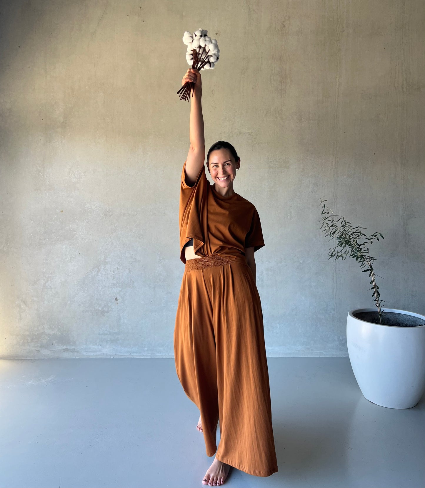 ethik organic cotton || wide leg pants