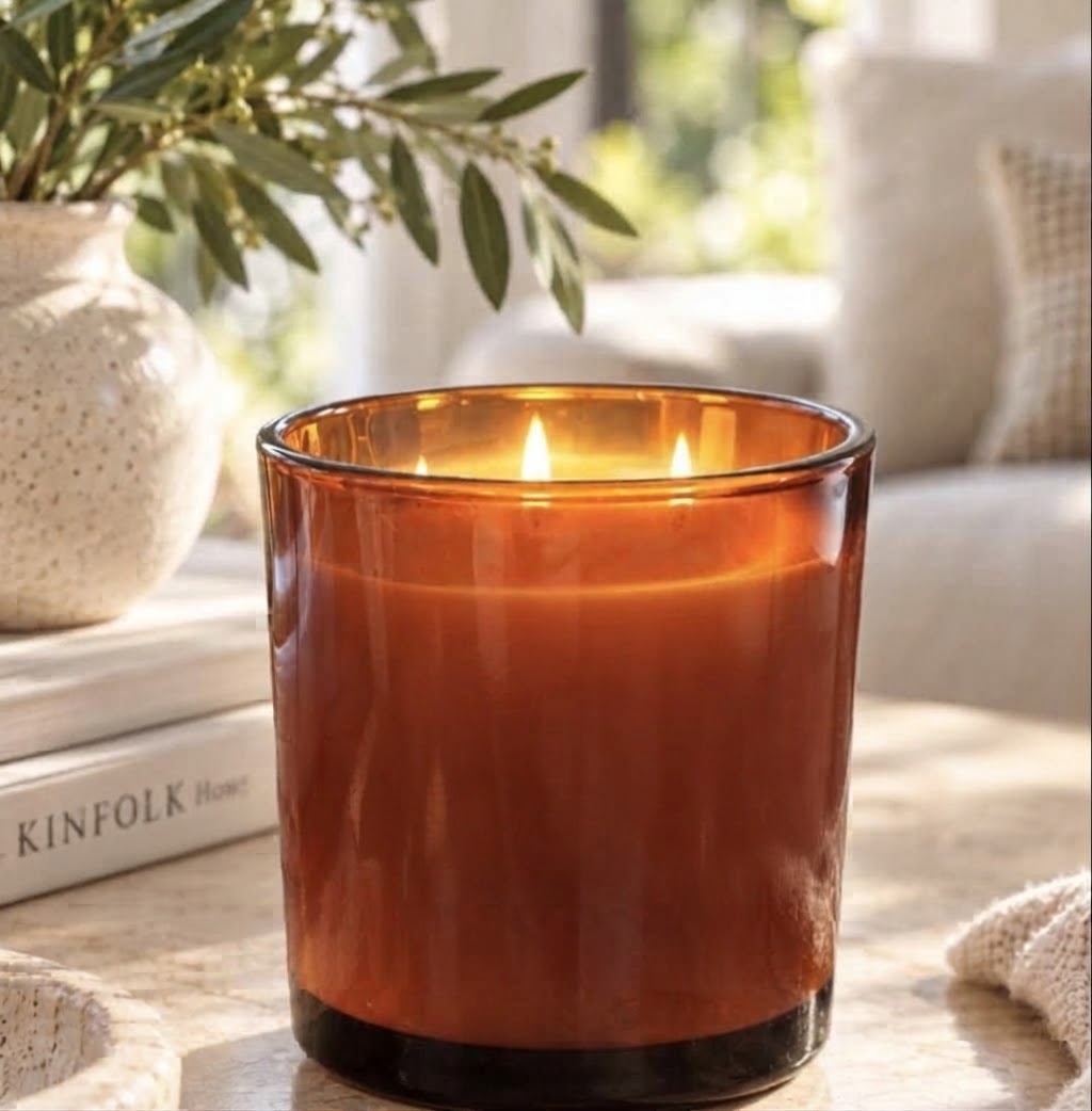 ethik jervis bay|| double wick candle || amber glass
