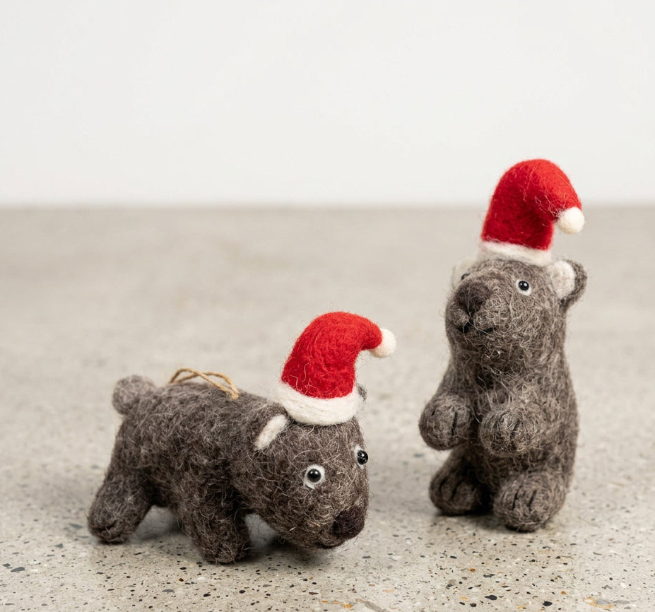 ethik felt || wombat xmas decoration