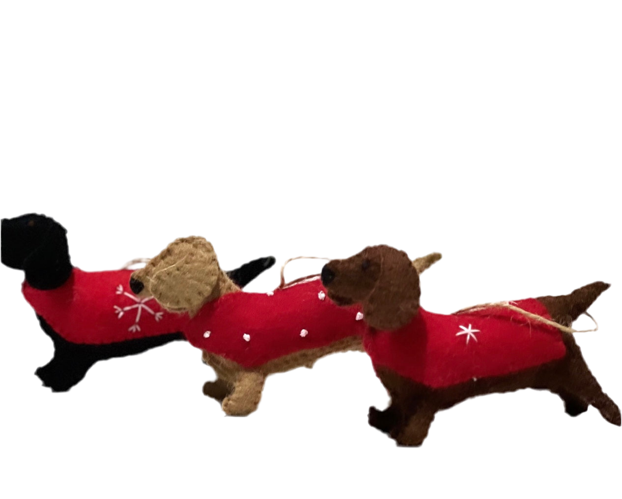 ethik felt ||  sausage dog  xmas decoration