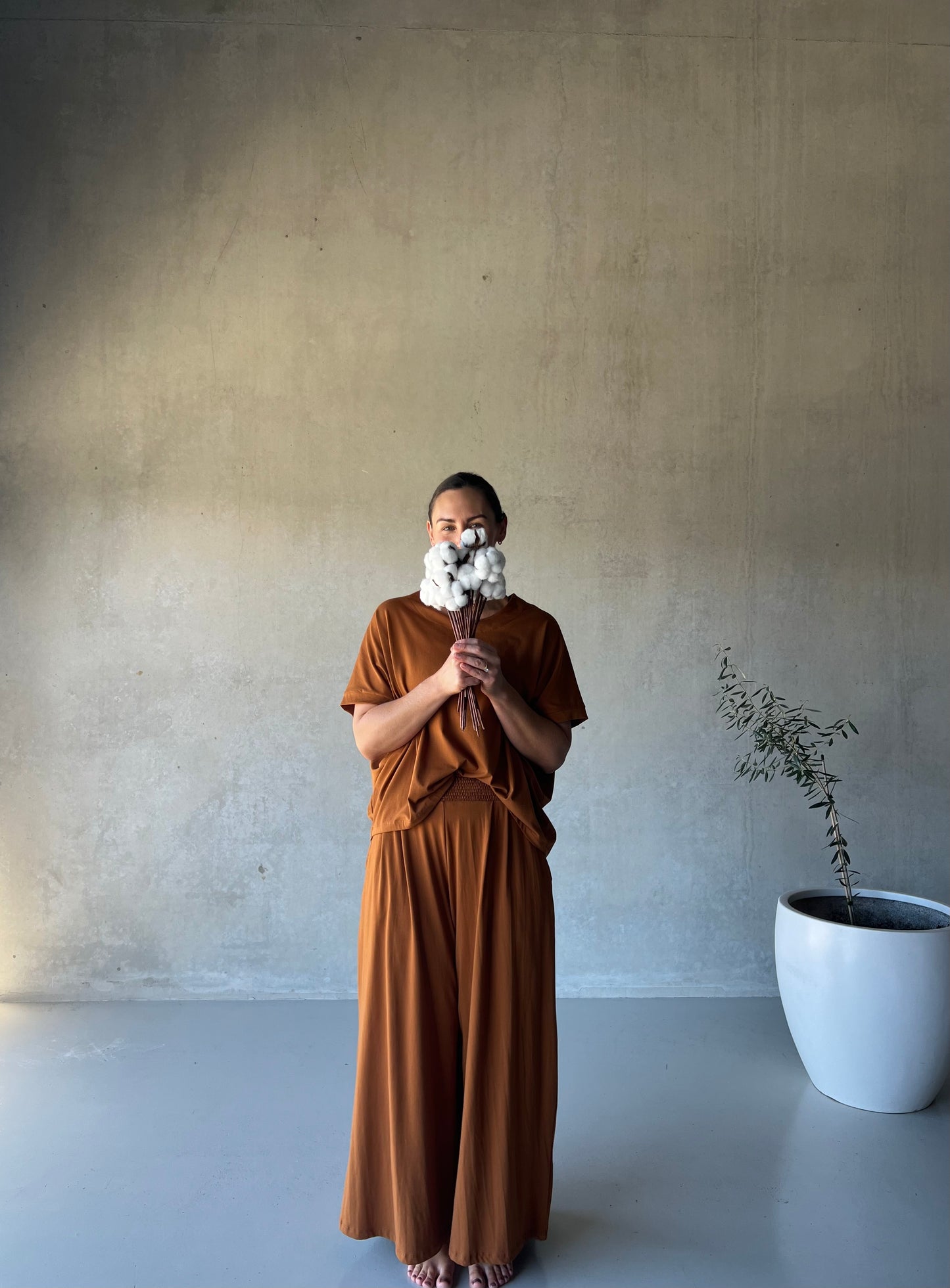 ethik organic cotton || wide leg pants