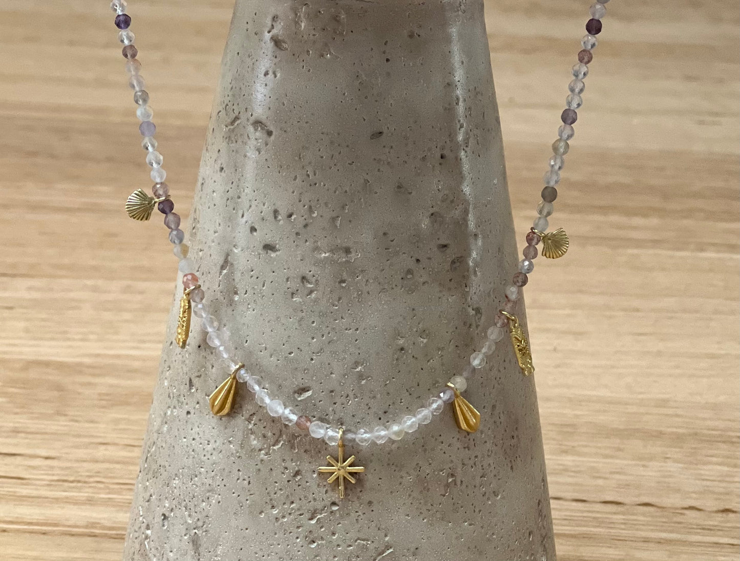Jaipur gold || 7 charm necklace