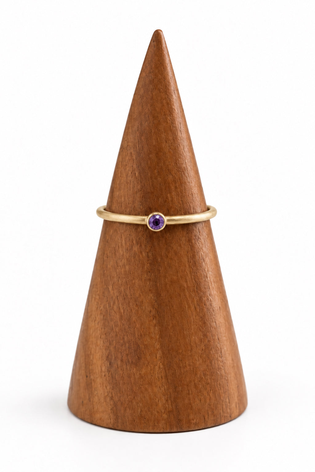 Jaipur gold || single stone stacking ring