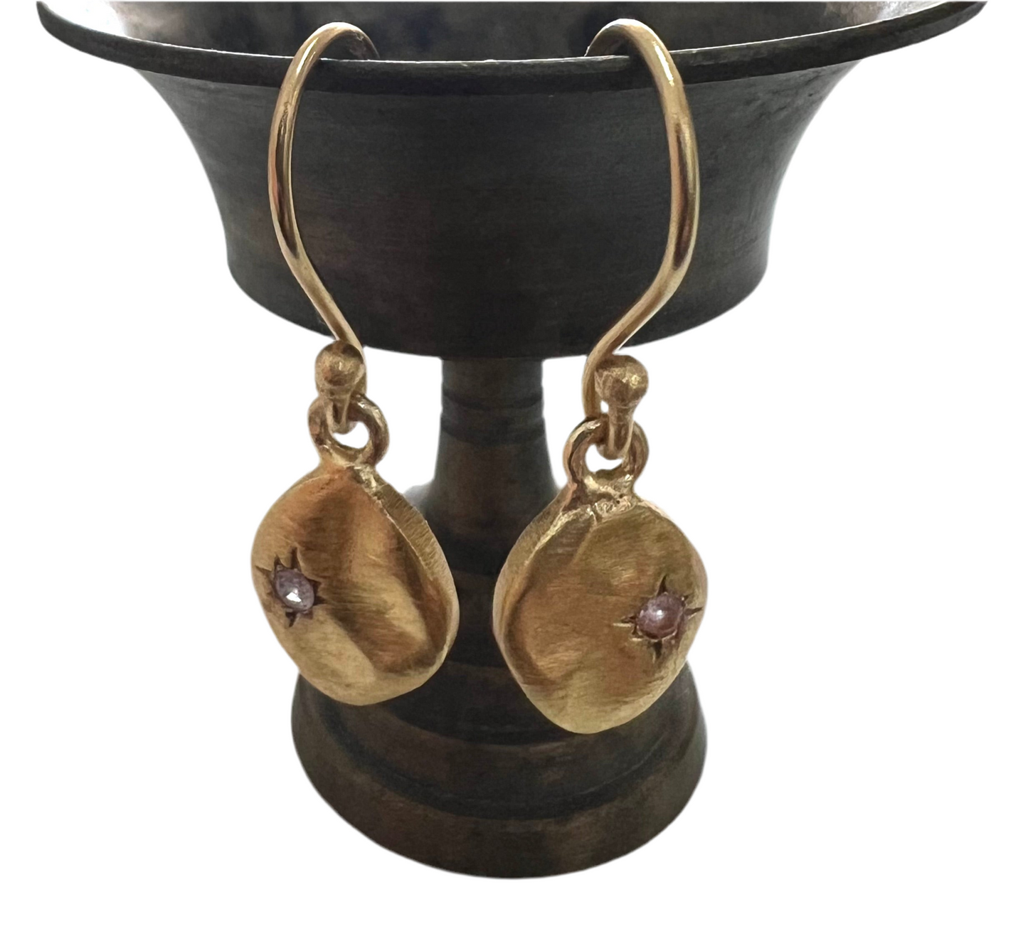 Jaipur gold jewellery || signet stone drop earring