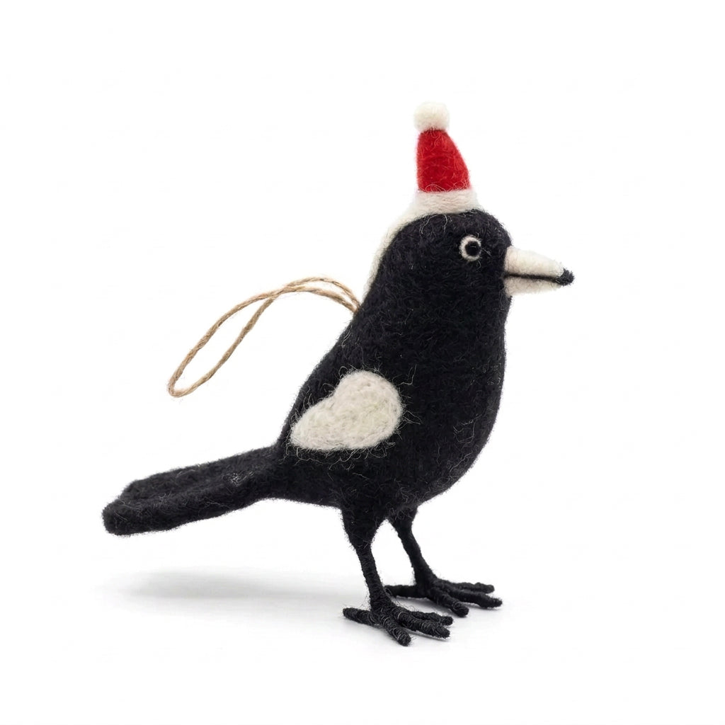 ethik felt || magpie xmas decoration