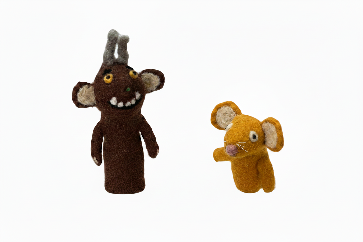 ethik felt || 3 D gruffalo finger puppet set