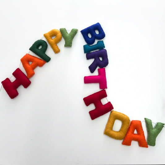 ethik felt || happy birthday garland 🎉
