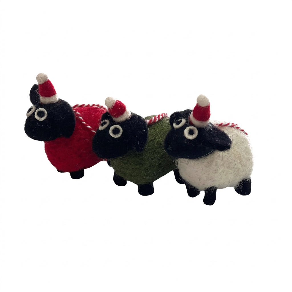 ethik felt || xmas black face sheep decoration