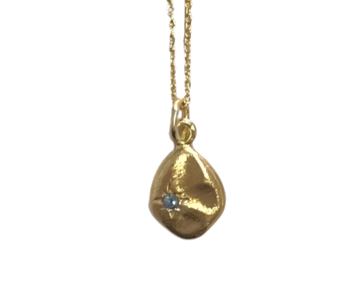 Jaipur gold jewellery || signet stone drop necklace