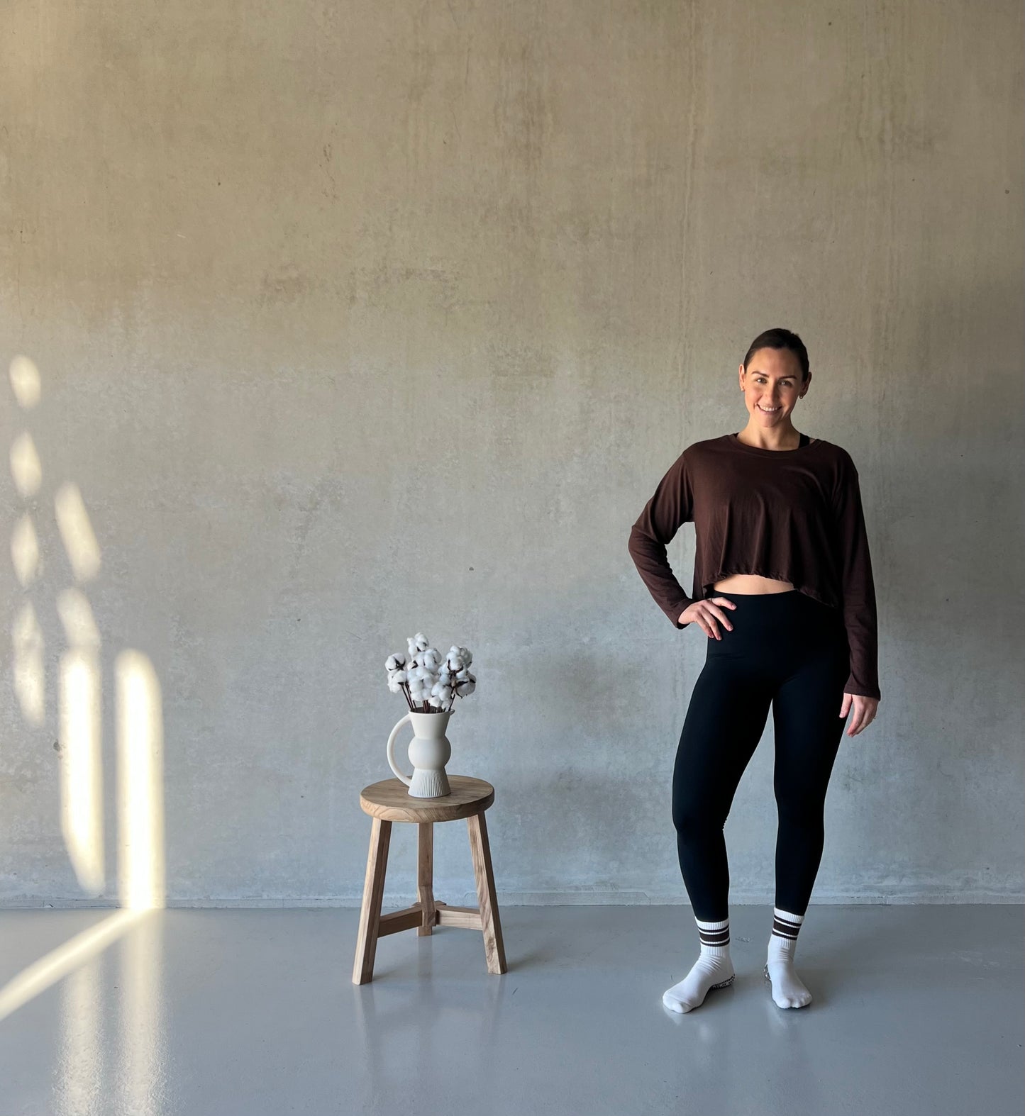 ethik organic cotton || long sleeve oversized cropped tee