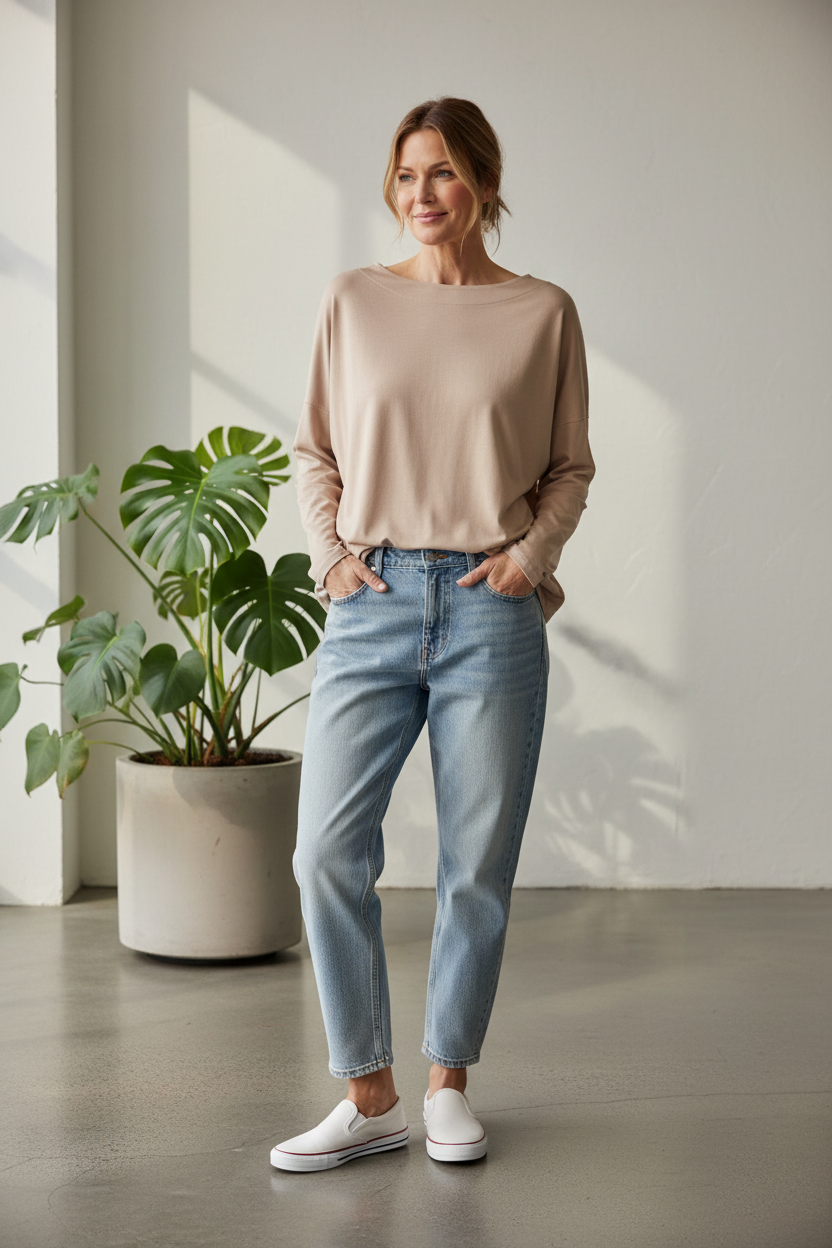 ethik organic cotton || long sleeve oversized tee