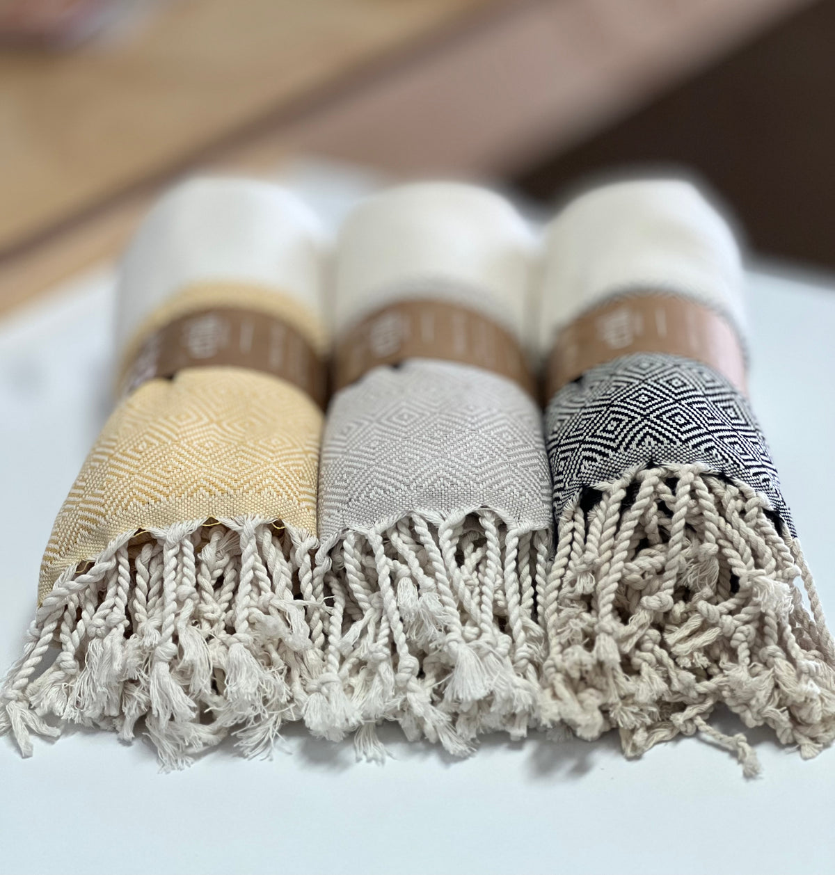 ethik turkish towel || diamond weave