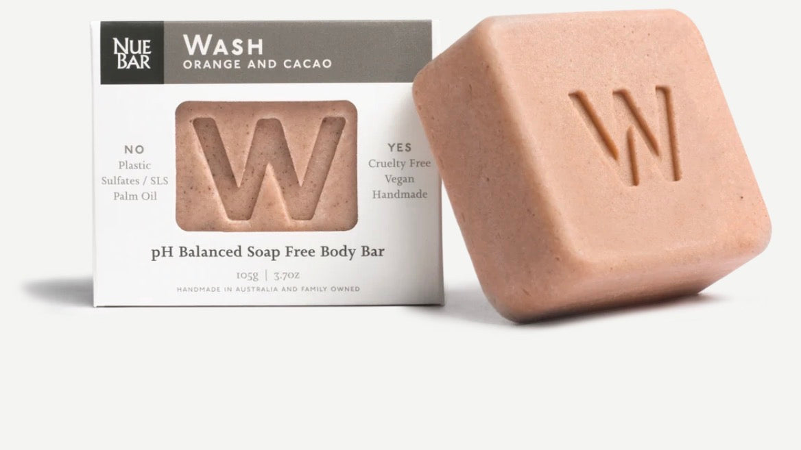 Nuebar || solid body wash bar || orange and cacao
