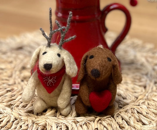 ethik felt || xmas dog decoration