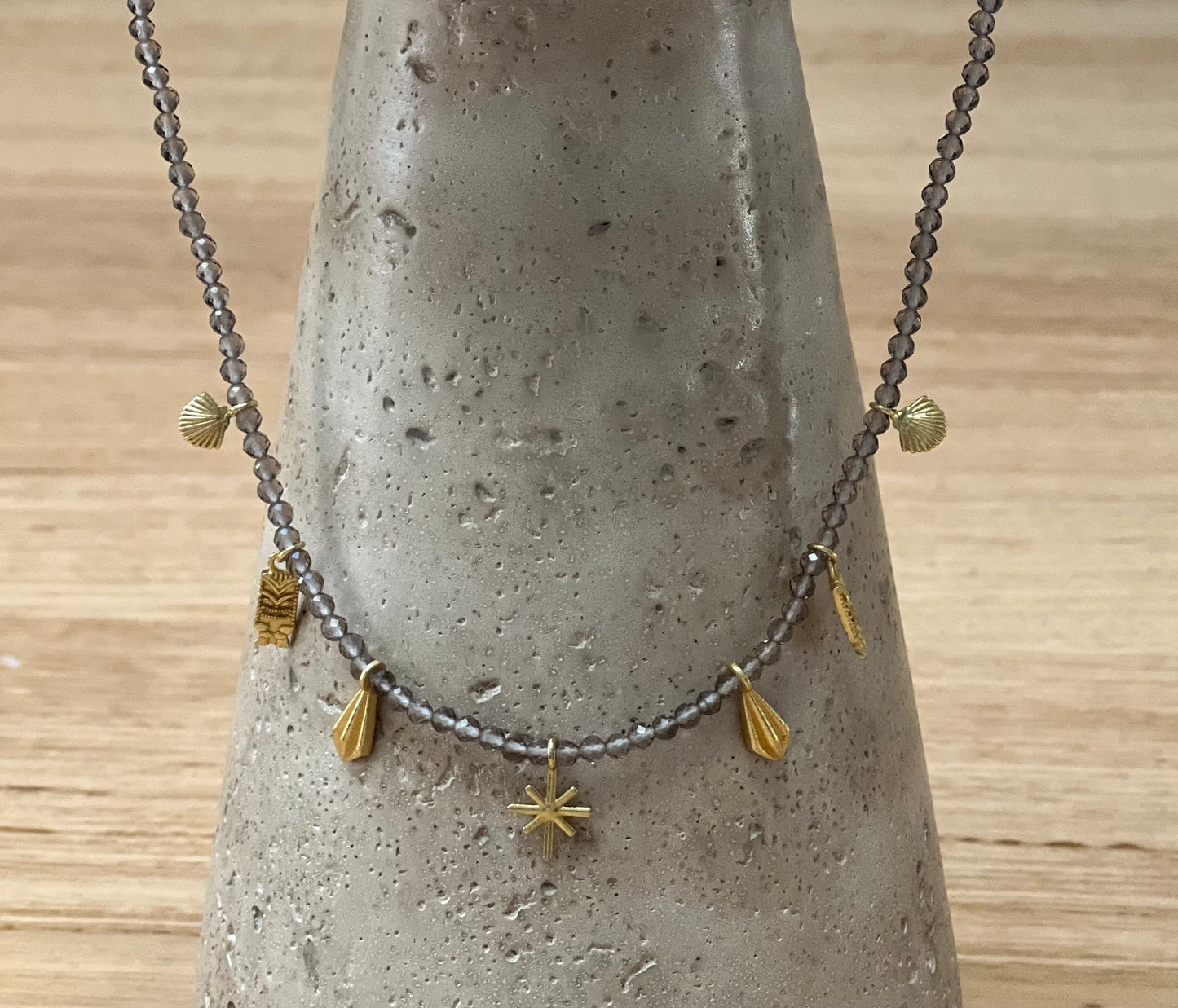 Jaipur gold || 7 charm necklace