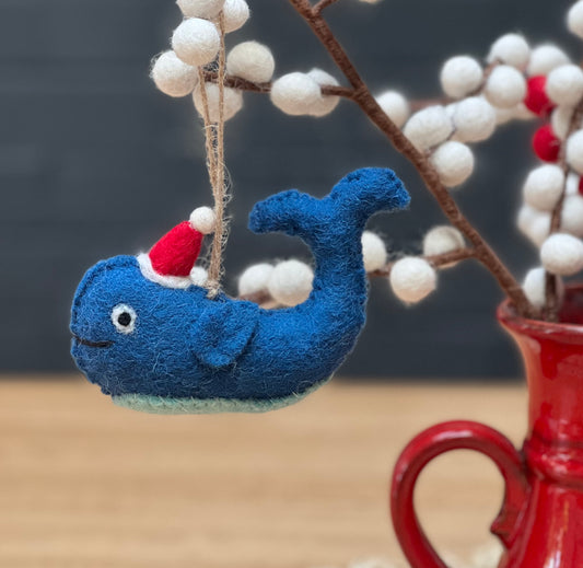 ethik felt || xmas whale decoration