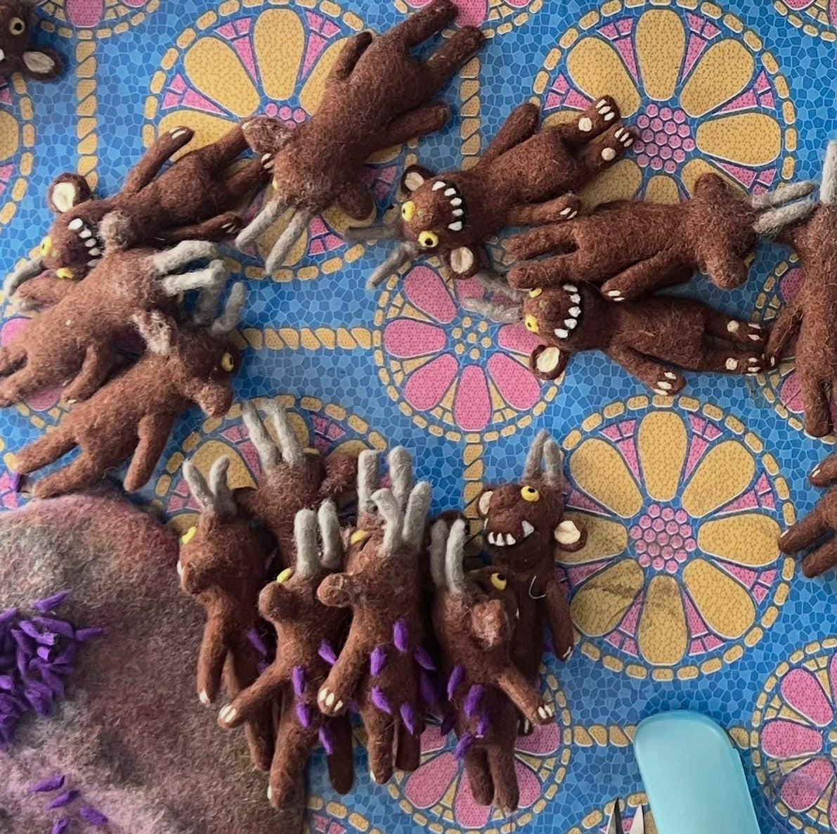 ethik felt || 3 D gruffalo finger puppet set