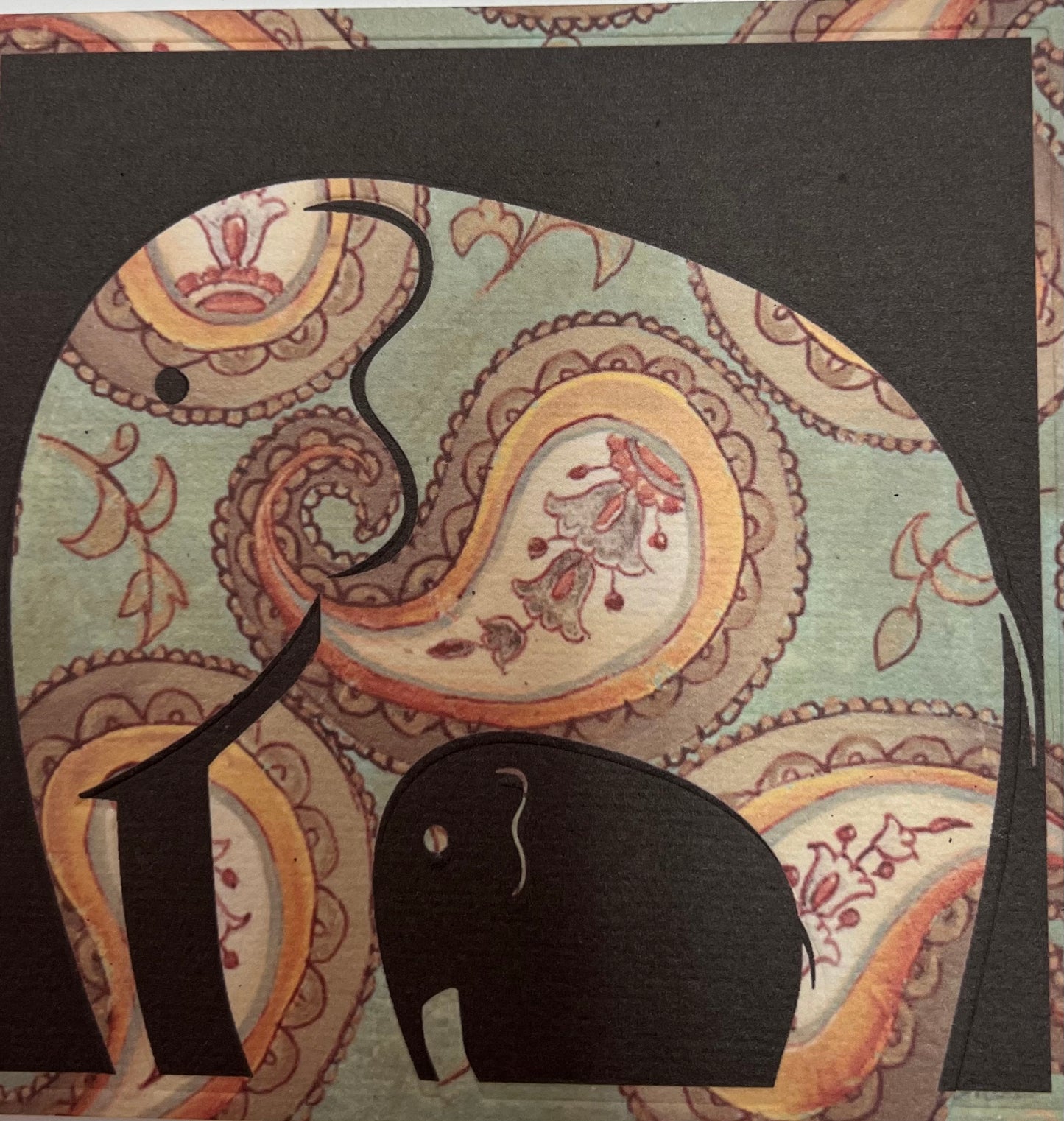 Saraswati paper cards || elephant designs