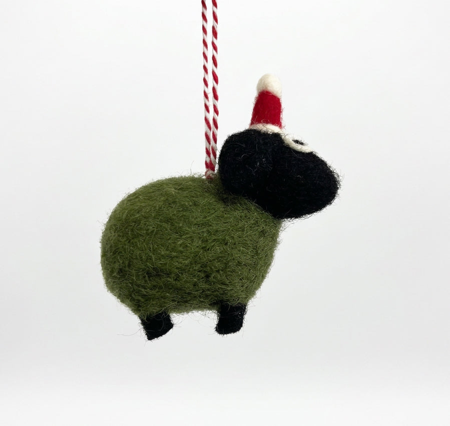 ethik felt || xmas black face sheep decoration