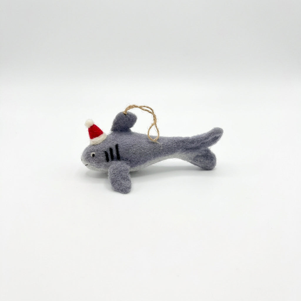 ethik felt || xmas shark decoration
