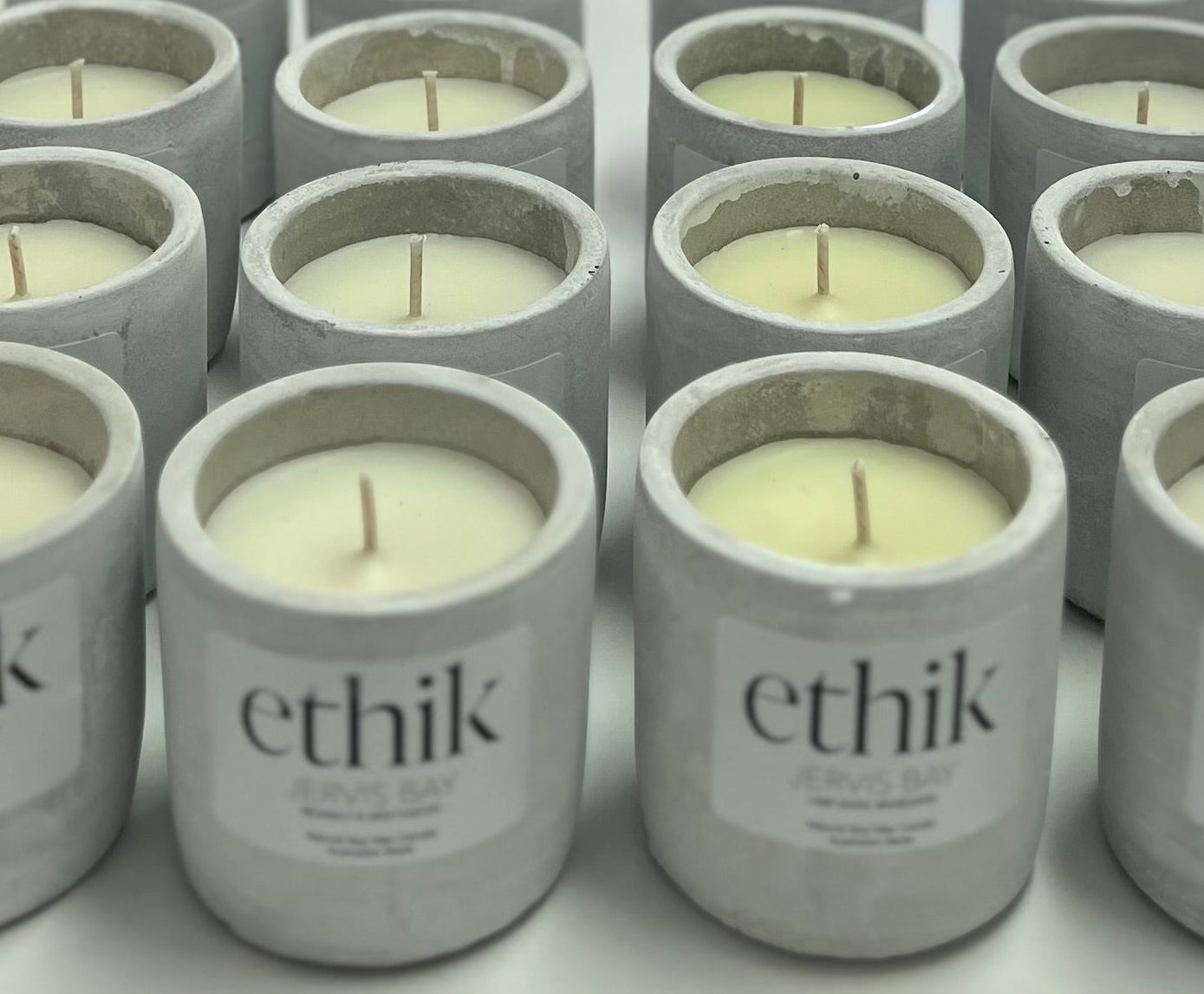ethik jervis bay || single wick small concrete candle