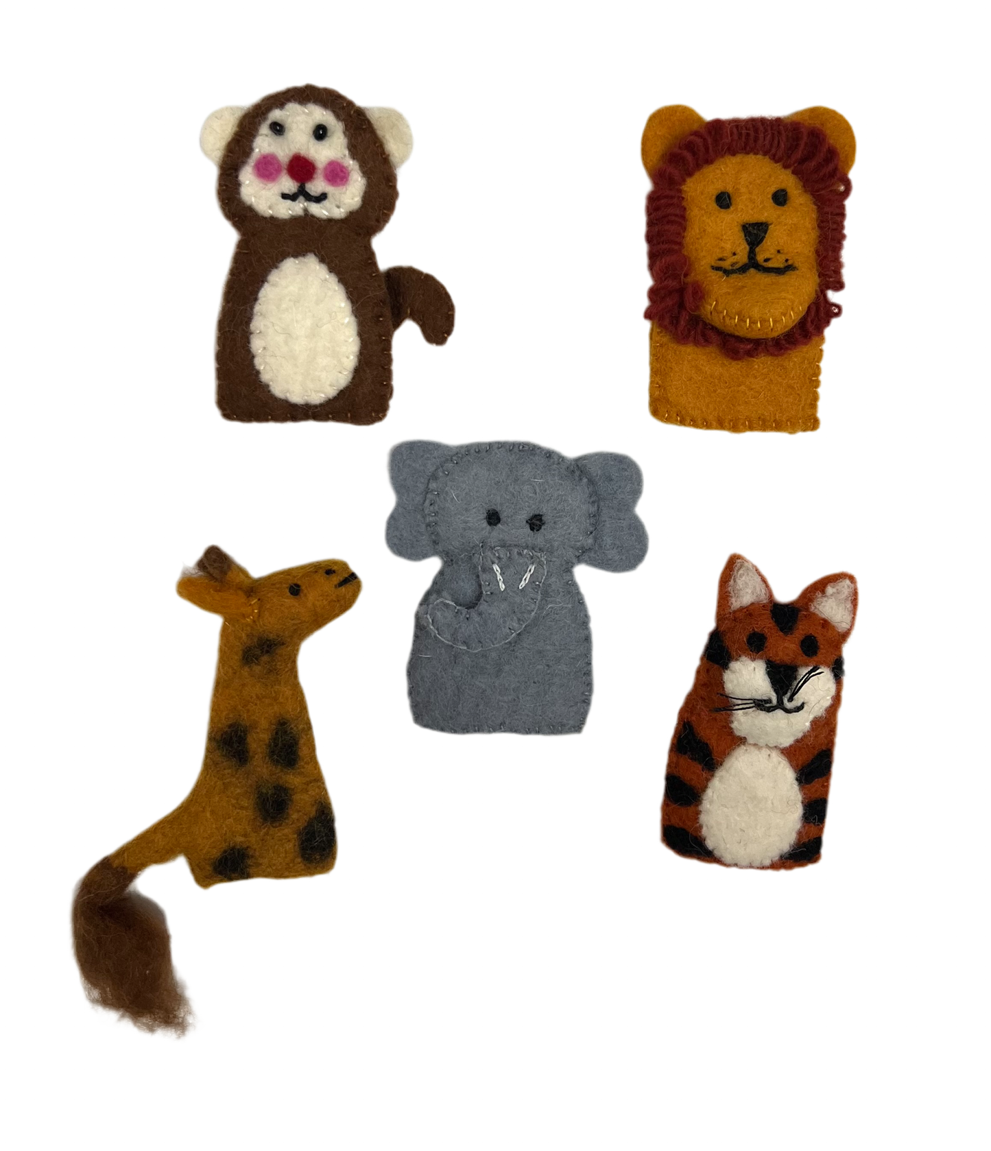 ethik felt || 2 D african animals finger-puppet set