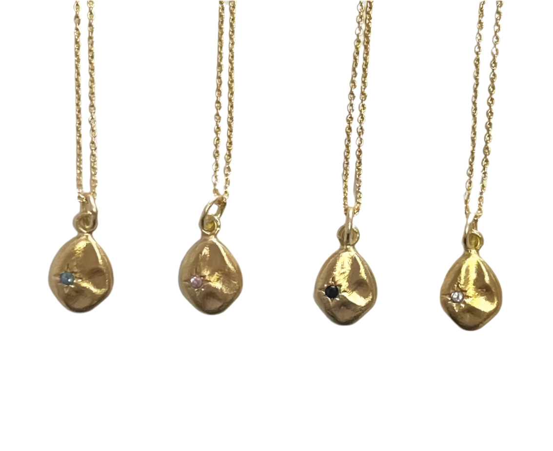 Jaipur gold jewellery || signet stone drop necklace