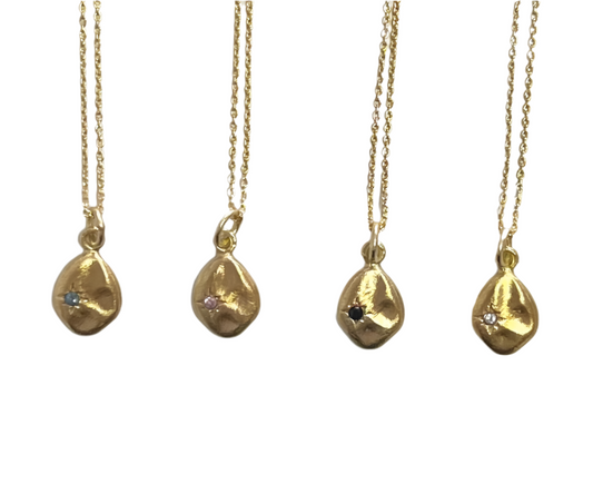 Jaipur gold jewellery || signet stone drop necklace