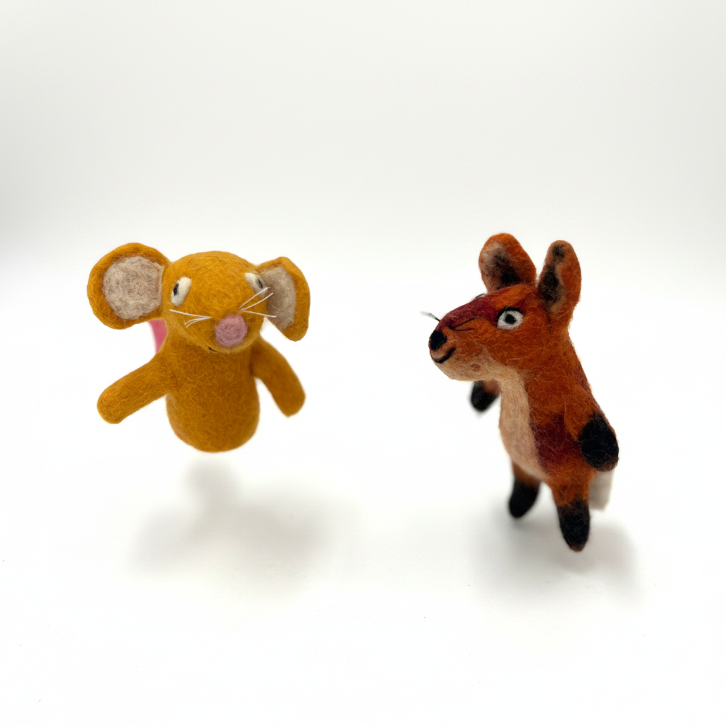 ethik felt || 3 D gruffalo finger puppet set