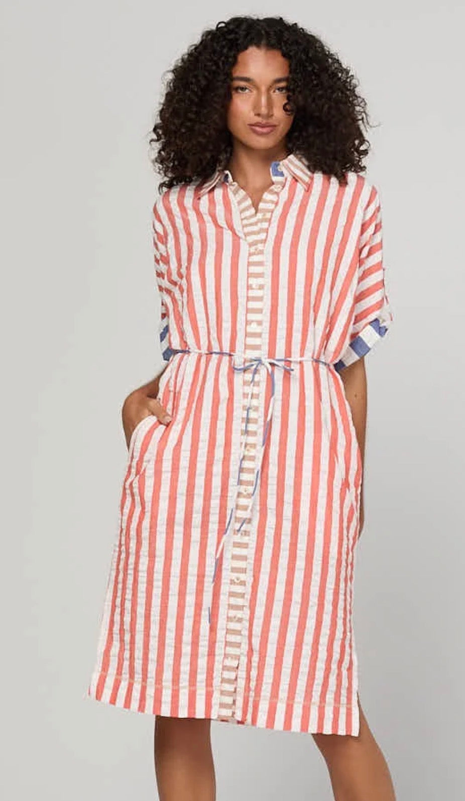 boomshankar || Maui shirt dress || watermelon stripe