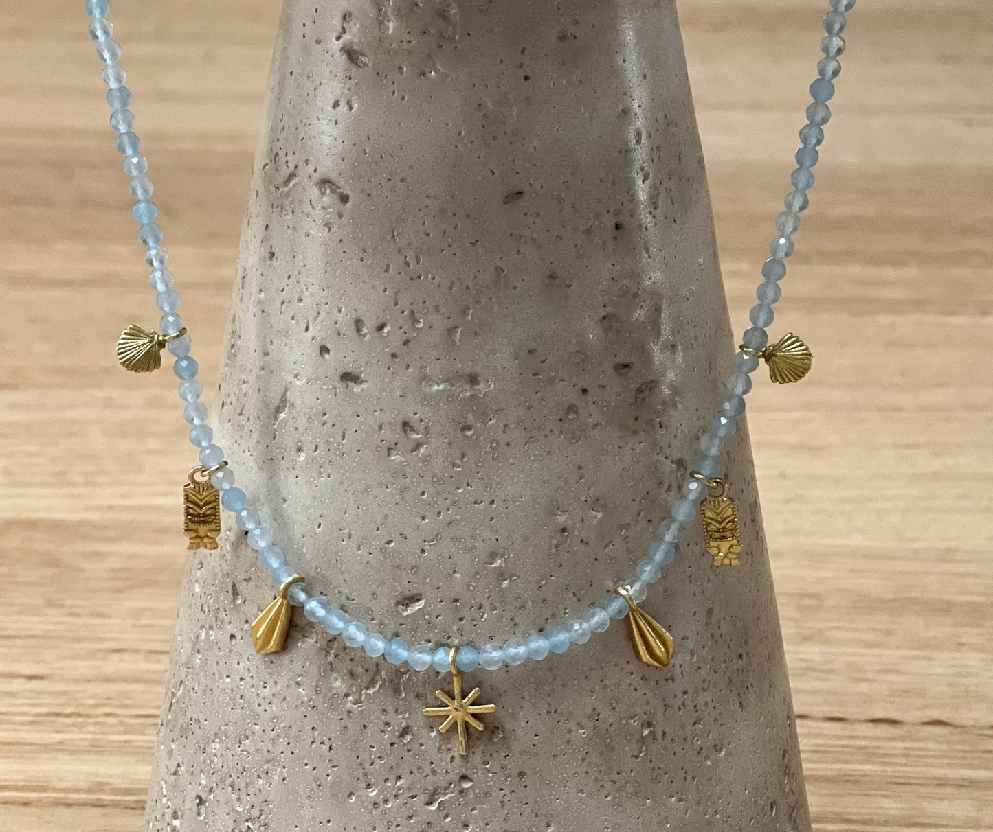 Jaipur gold || 7 charm necklace