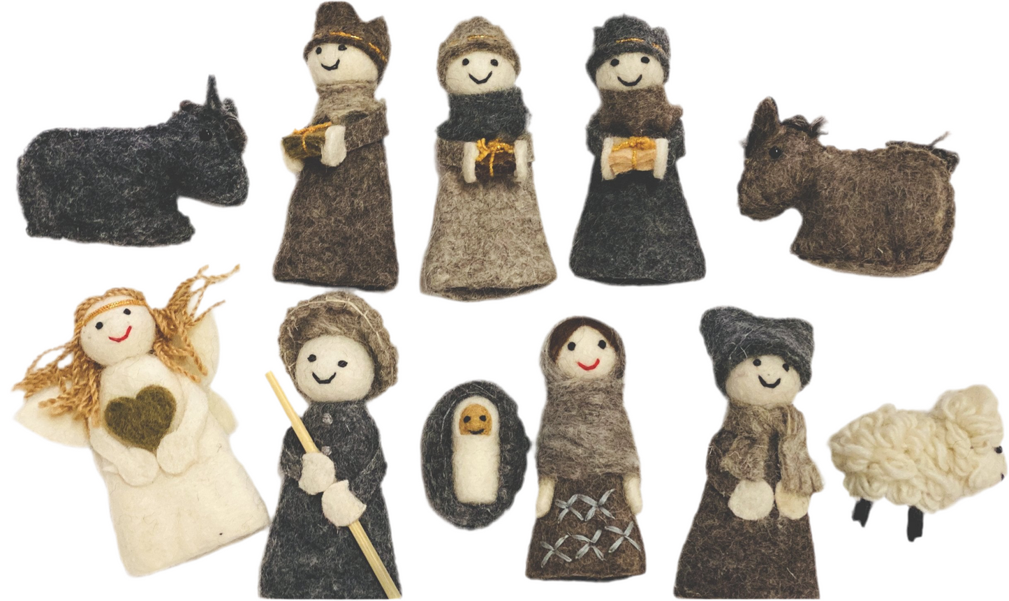 ethik felt || 12 piece Xmas nativity set