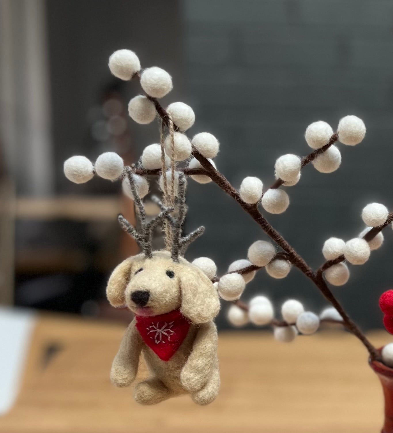 ethik felt || xmas dog decoration