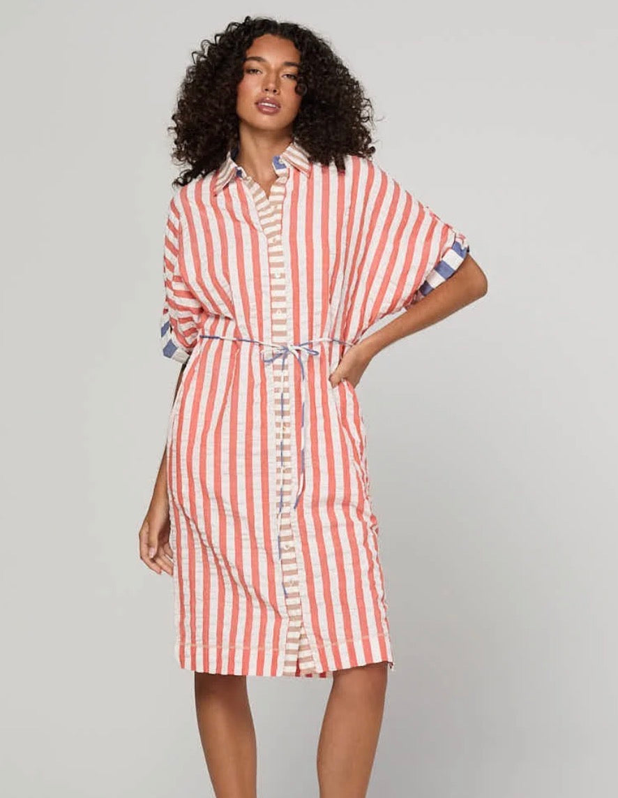 boomshankar || Maui shirt dress || watermelon stripe